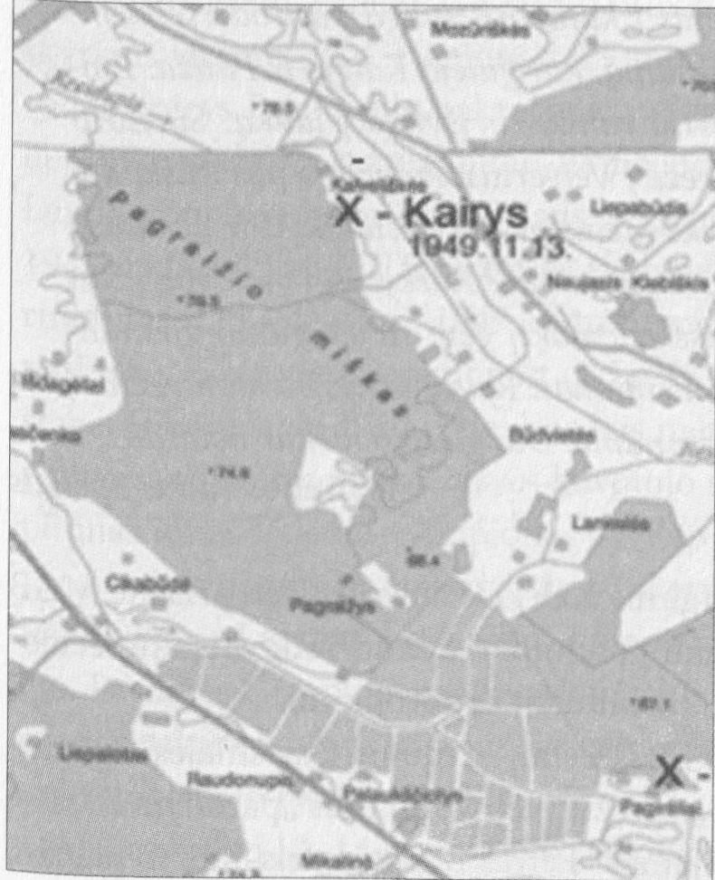 Partizanas Petras Mockapetris-Kairys ir jo „žūties“ vieta